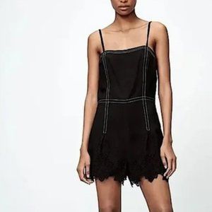 Zara Romper Linen Feel Short Jumpsuit